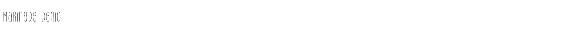 Sample characters Marinade Font